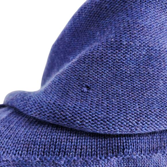 Elegant Blue Cowl Neck Sweater - Picture 8 of 9
